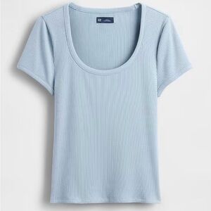 GAP Modern Cropped Rib Scoop Tee, NWT & worn 1x